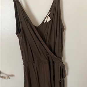 Elegant Brown Wrap Dress